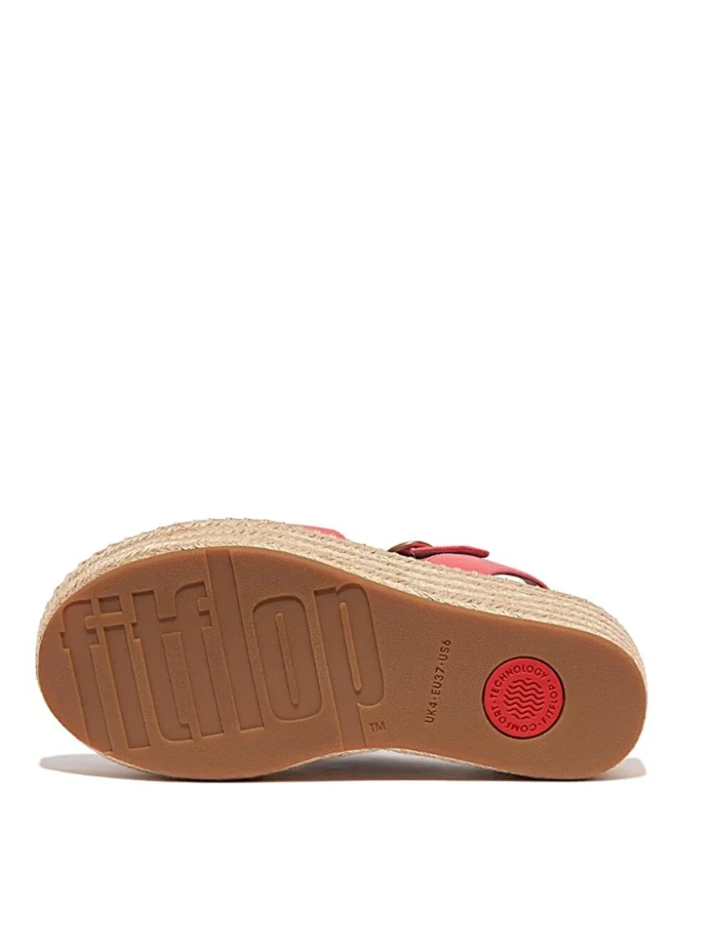 FITFLOP Leather Eloise Espadrille Back Strap Wedge Sandals